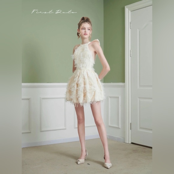 First Date Jasmine Pearl White Mini Dress Size S NWT. - Picture 7 of 15